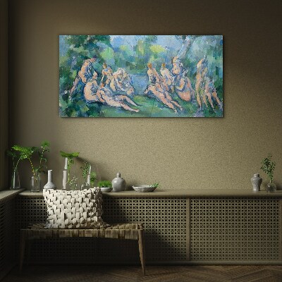 Glasbild Naturbadeszene