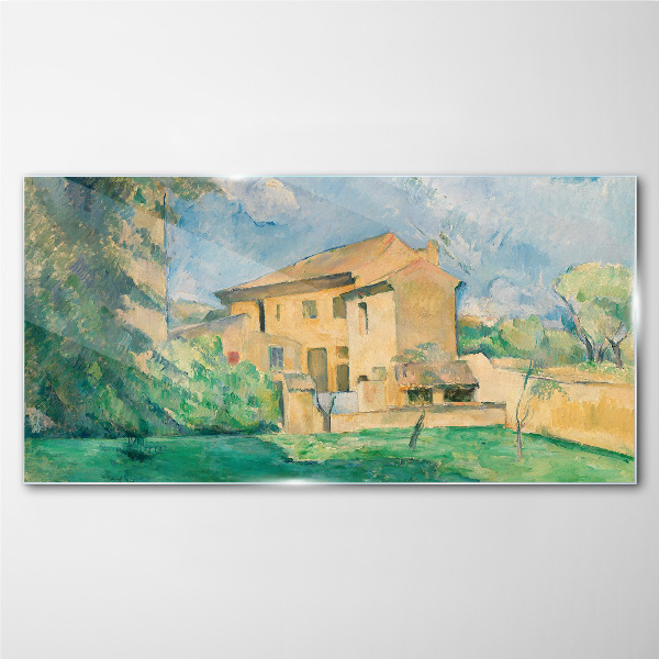 Glasbild Eine friedliche ländliche Landschaft