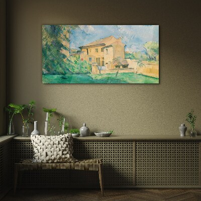 Glasbild Eine friedliche ländliche Landschaft