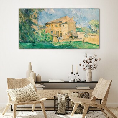 Glasbild Eine friedliche ländliche Landschaft