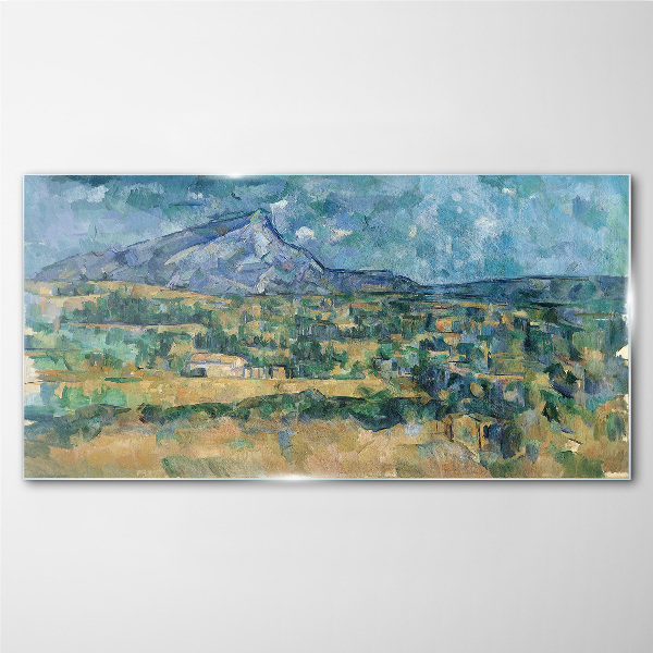 Bild auf glas Berglandschaft in Pastellfarben