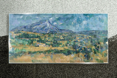 Bild auf glas Berglandschaft in Pastellfarben