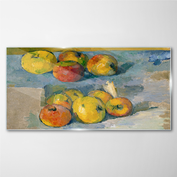 Glasbild Äpfel von Paul Cézanne