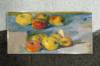 Glasbild Äpfel von Paul Cézanne