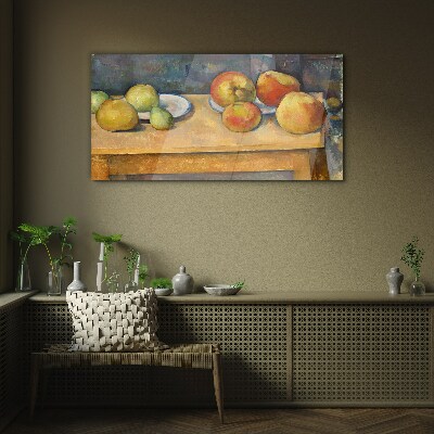 Glasbild Obst auf dem Tisch