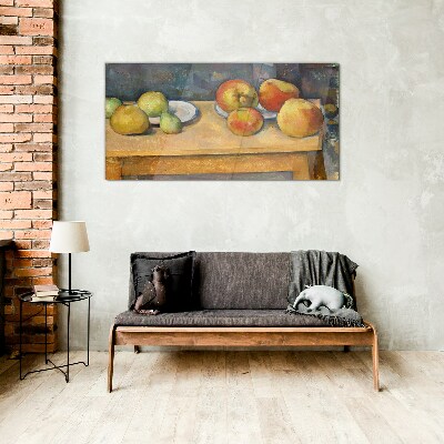 Glasbild Obst auf dem Tisch