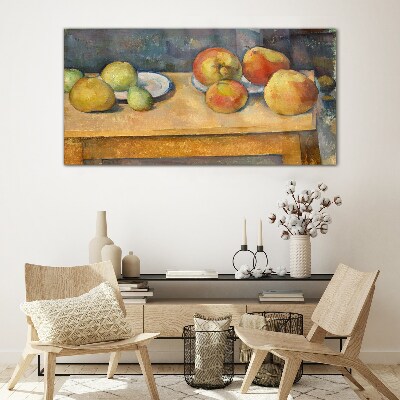 Glasbild Obst auf dem Tisch
