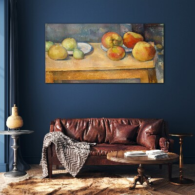 Glasbild Obst auf dem Tisch