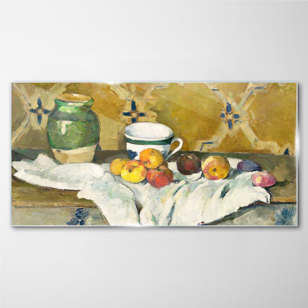 Bild auf glas Obsttisch mit grünem Glas