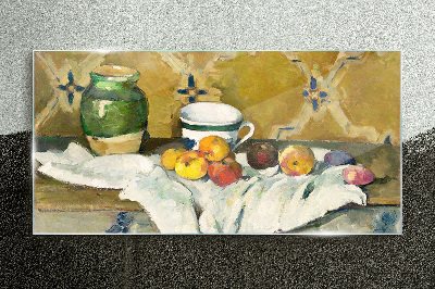 Bild auf glas Obsttisch mit grünem Glas