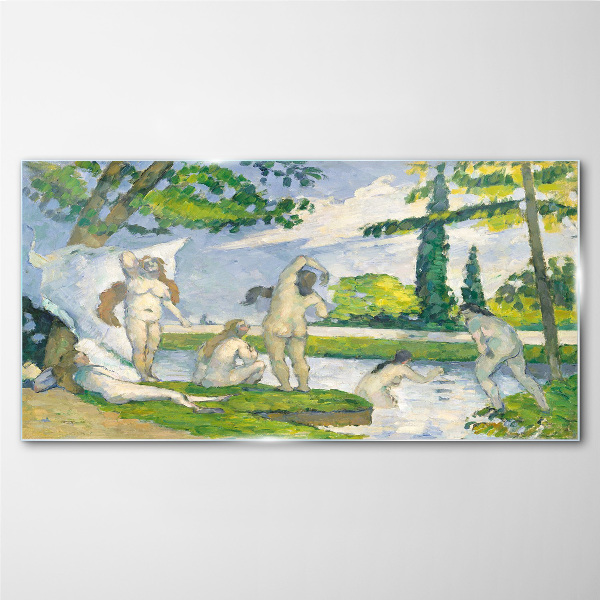 Glasbild Badende von Paul Cézanne