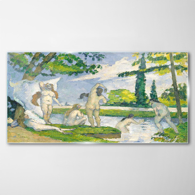 Glasbild Badende von Paul Cézanne