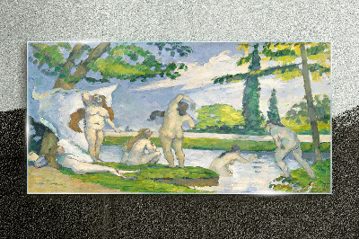 Glasbild Badende von Paul Cézanne