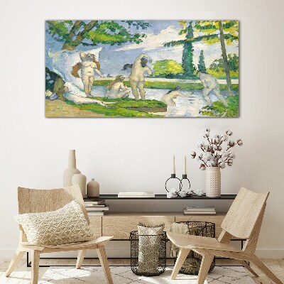 Glasbild Sommernachmittag am Fluss
