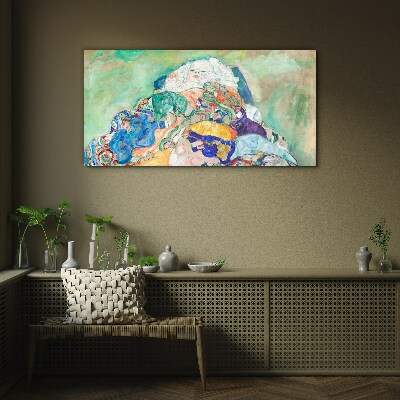 Glasbild Babywiege Gustav Klimt