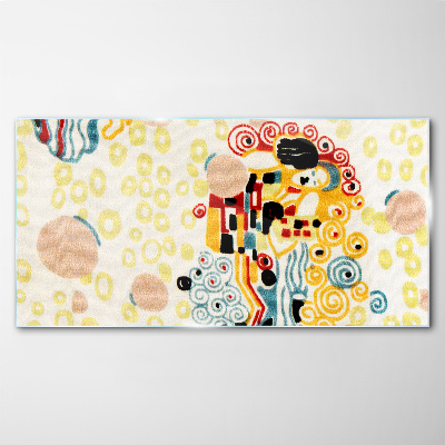 Glasbild Farbige Kreise und Figuren