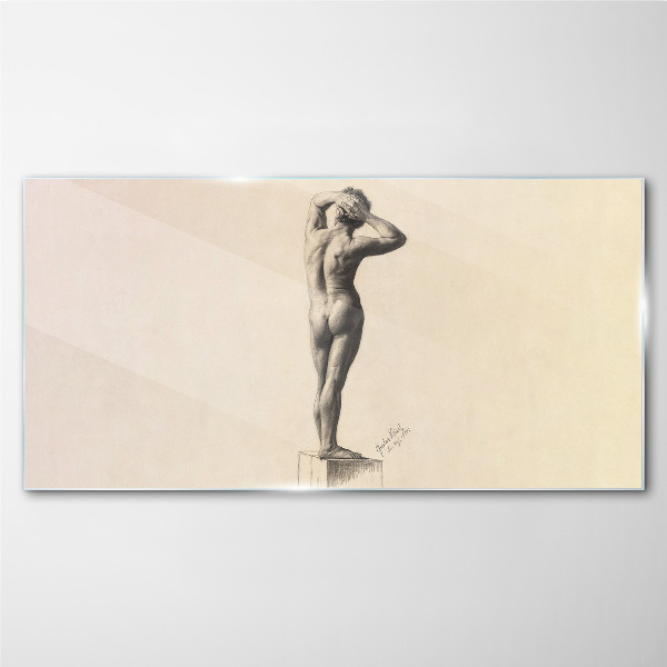 Glasbild Figur in Bewegung