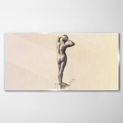 Glasbild Figur in Bewegung