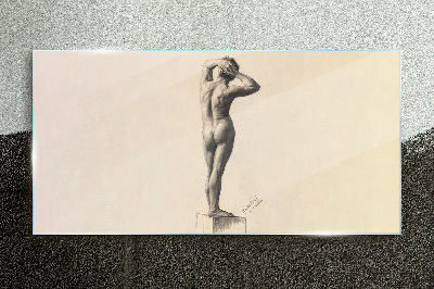 Glasbild Figur in Bewegung