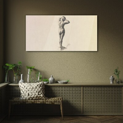 Glasbild Figur in Bewegung