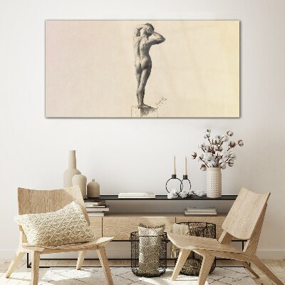 Glasbild Figur in Bewegung