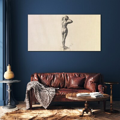 Glasbild Figur in Bewegung