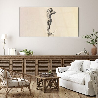 Glasbild Figur in Bewegung