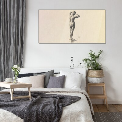 Glasbild Figur in Bewegung