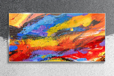 Glasbild Dynamische Farben in Bewegung