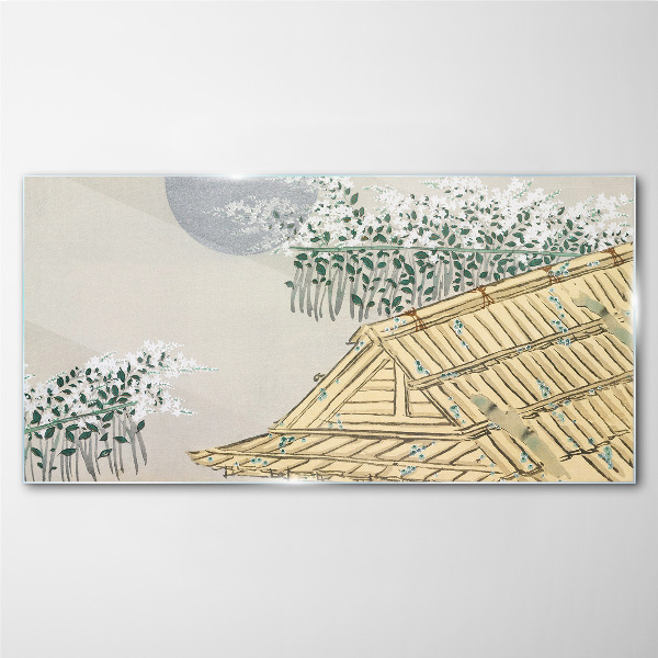 Glasbild Frieden in der japanischen Landschaft