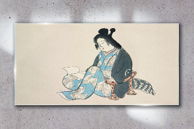 Glasbild Asiatischer Frauen-Kimono