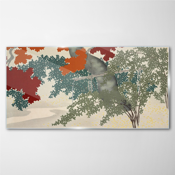 Bild auf glas Herbstlaub in der Landschaft
