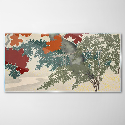 Bild auf glas Herbstlaub in der Landschaft