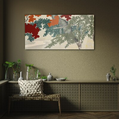 Bild auf glas Herbstlaub in der Landschaft