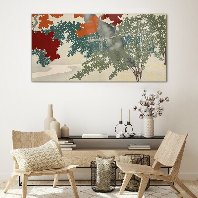 Bild auf glas Herbstlaub in der Landschaft
