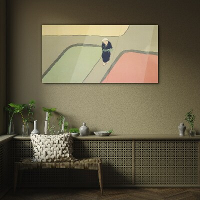 Glasbild Ein Spaziergang durch die bunte Kreuzung