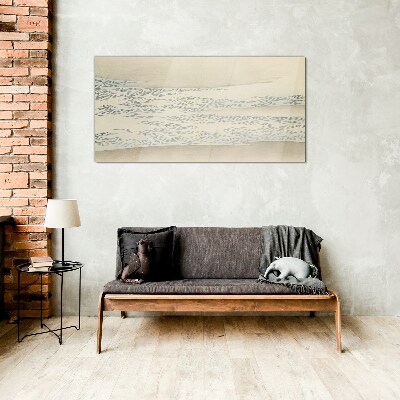 Glasbild Wellen auf ruhigem Hintergrund