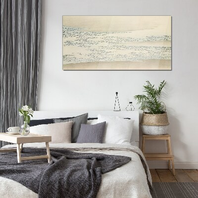 Glasbild Wellen auf ruhigem Hintergrund