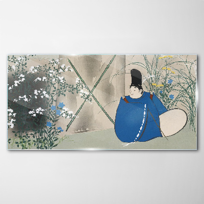 Glasbild Ruhe im Garten