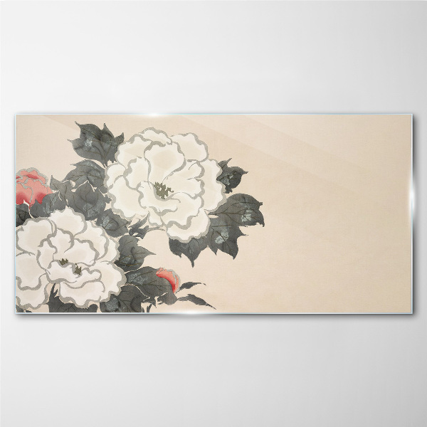Glasbild Blumenträume