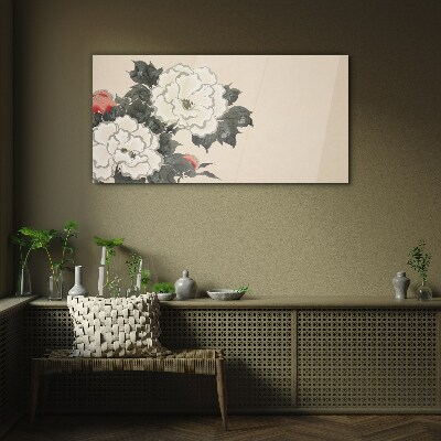 Glasbild Blumenträume