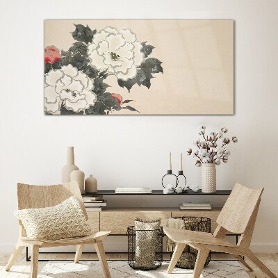 Glasbild Blumenträume