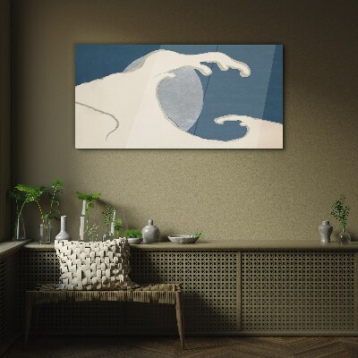 Glasbild Winken im Mondlicht