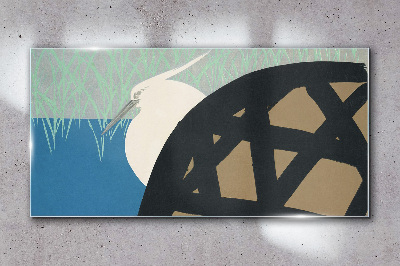 Bild auf glas Vogel in der Landschaft