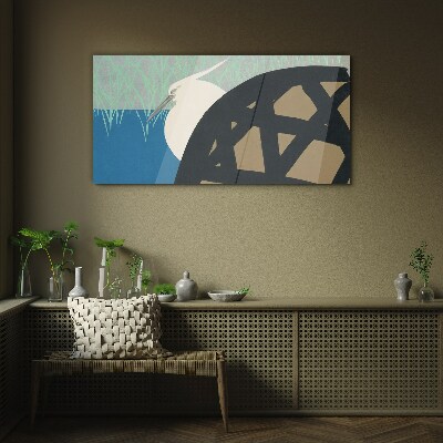Bild auf glas Vogel in der Landschaft