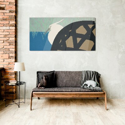 Bild auf glas Vogel in der Landschaft