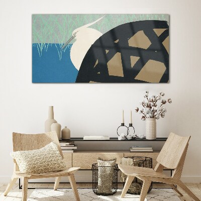 Bild auf glas Vogel in der Landschaft