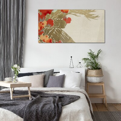 Foto auf glas Blumenmotiv in warmen Farbtönen