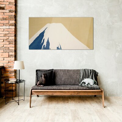 Bild auf glas drucken Der Berg in blauer Wärme