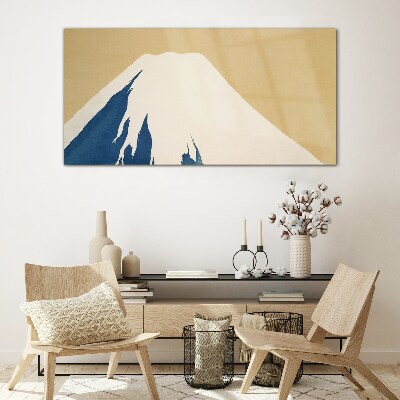 Bild auf glas drucken Der Berg in blauer Wärme
